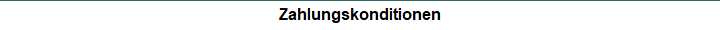 Zahlungskonditionen